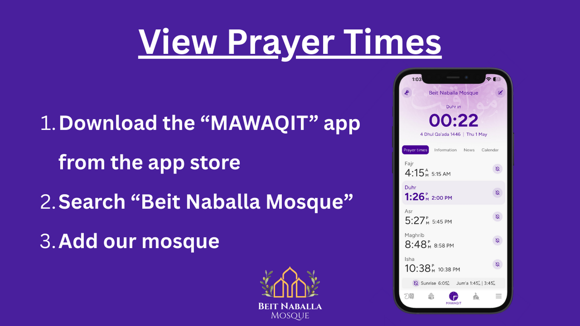 View Prayer Timings
