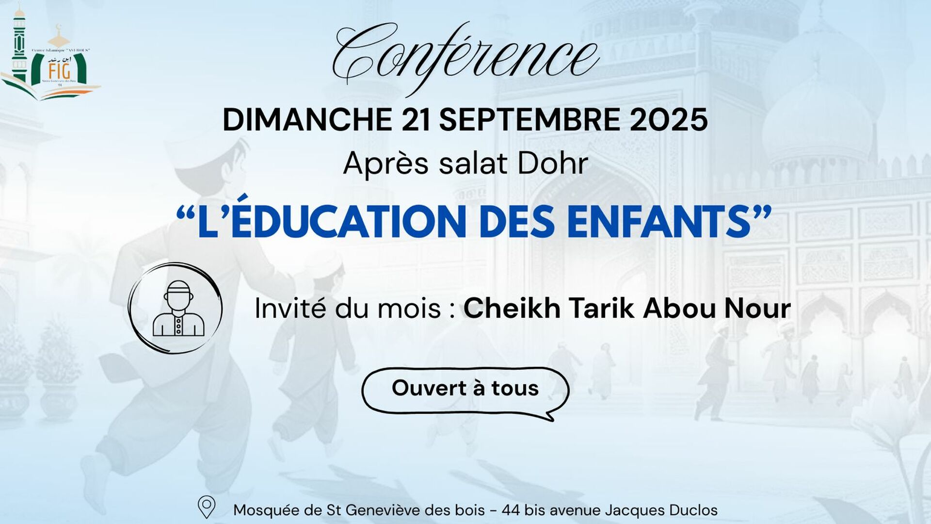 Conférence Cheikh Tariq
