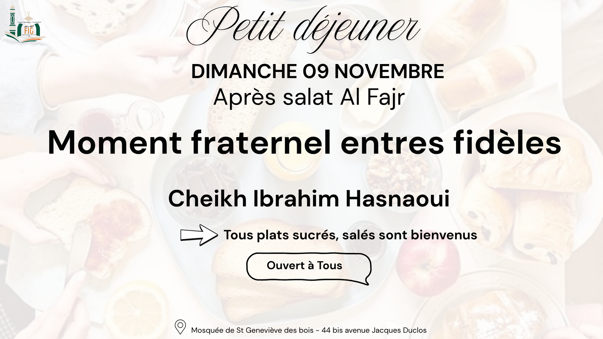 Petit déjeuner fraternel