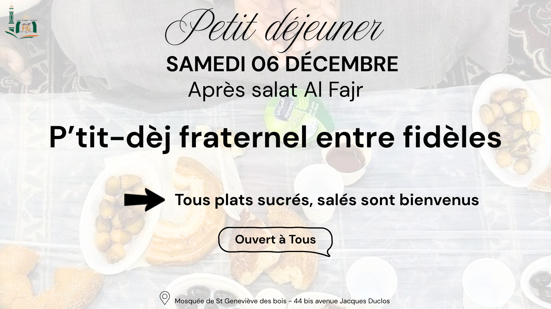 Petit déjeuner fraternel