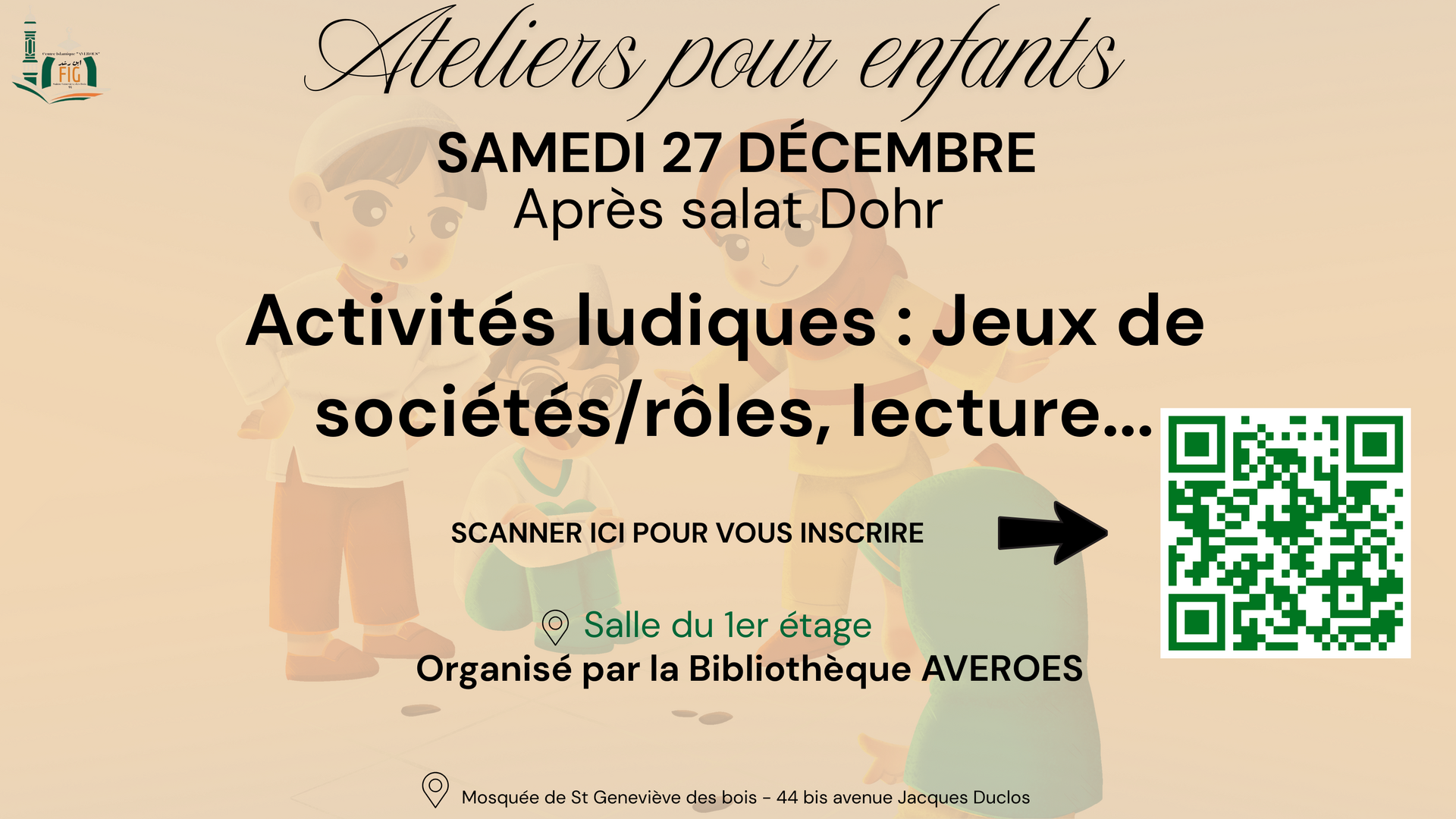 Activités pour enfants (sur inscription)
