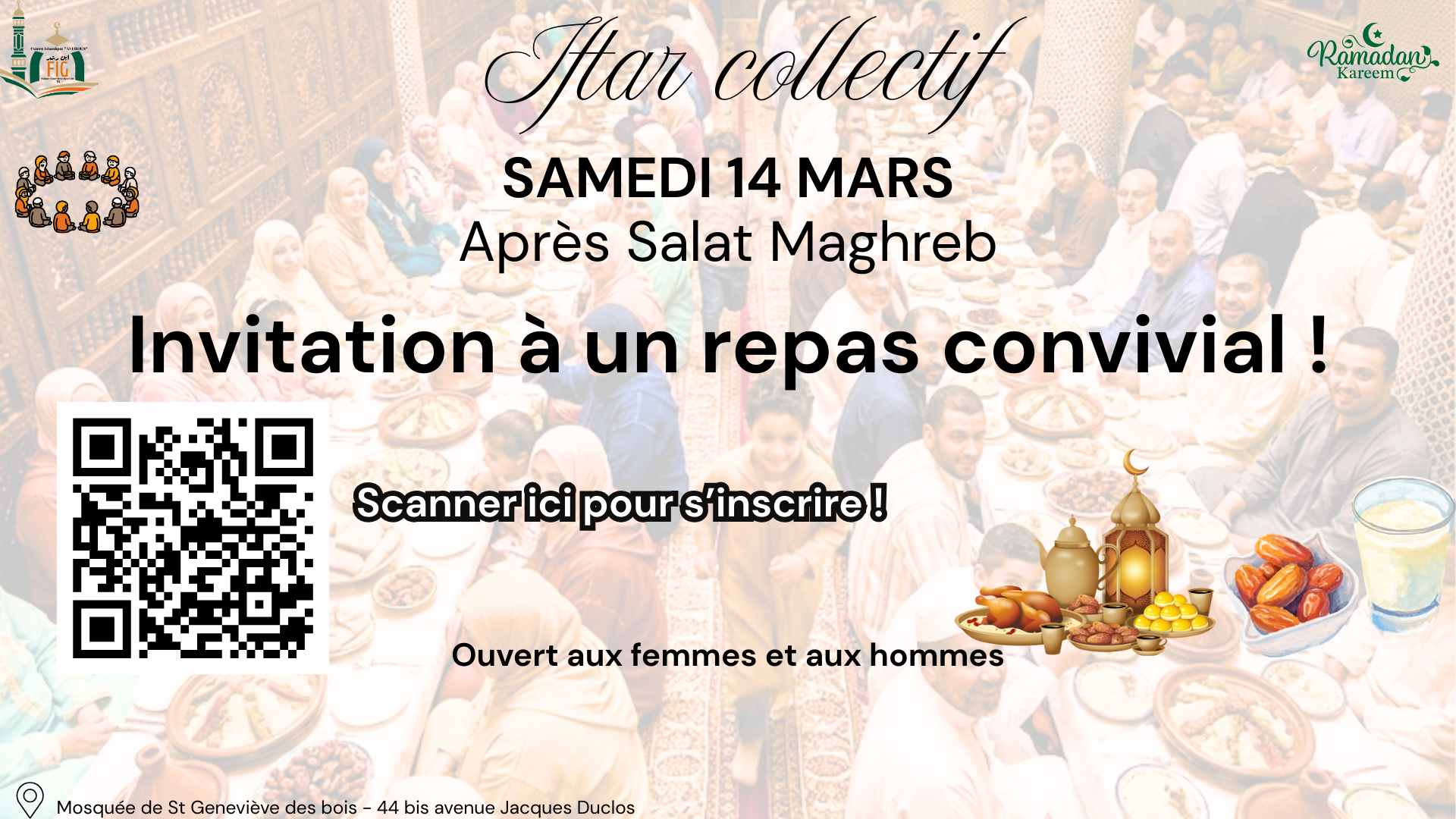 Invitation à un Iftar convivial