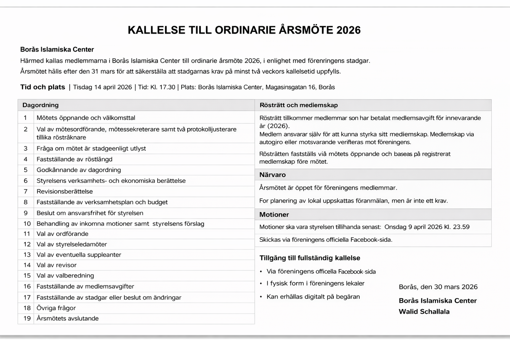 Årsmöte 2026