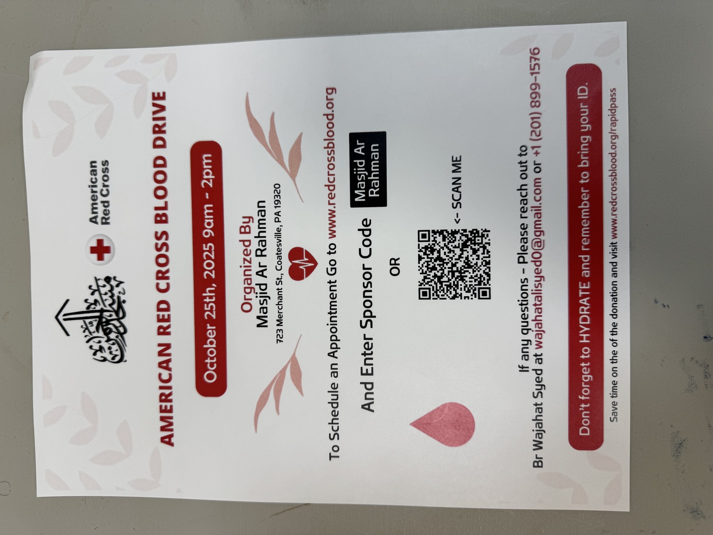 American Red Cross Blood Drive