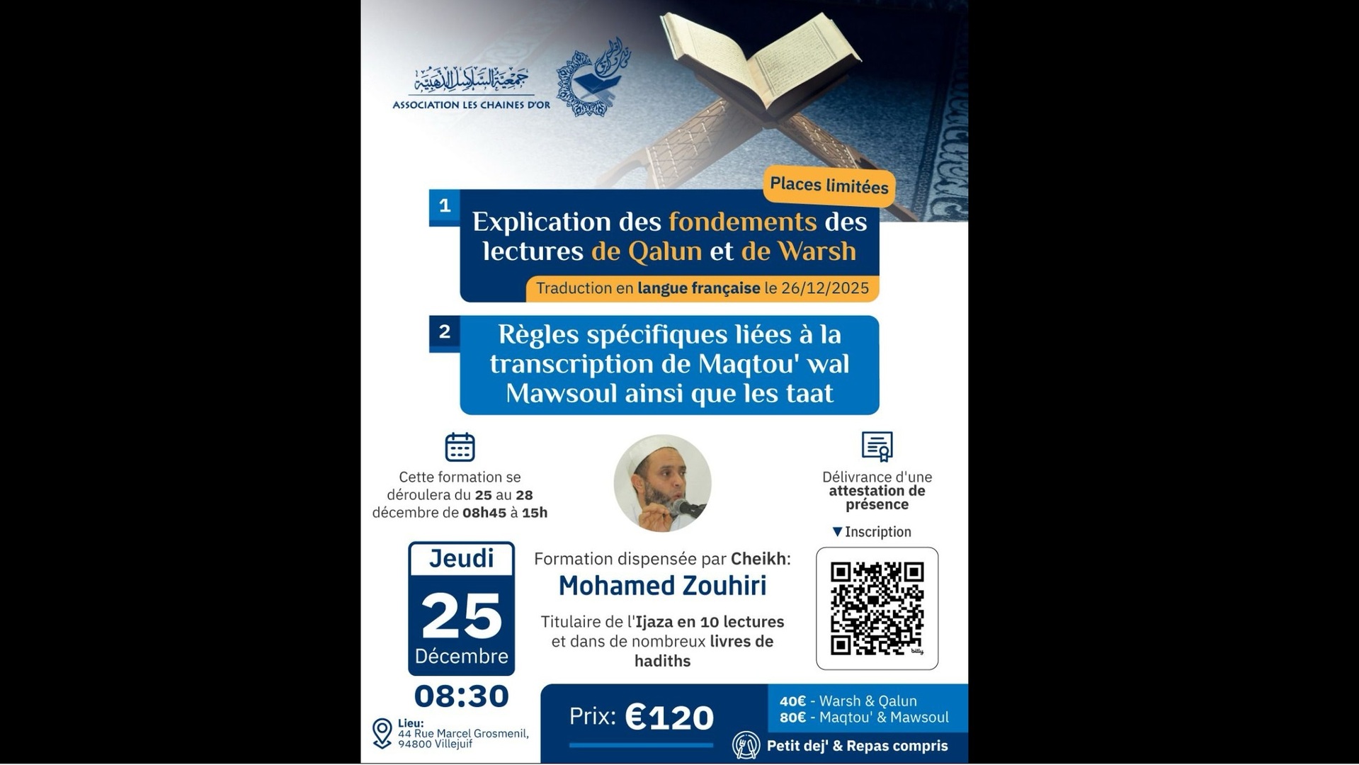 Formation du 25 au 28/12