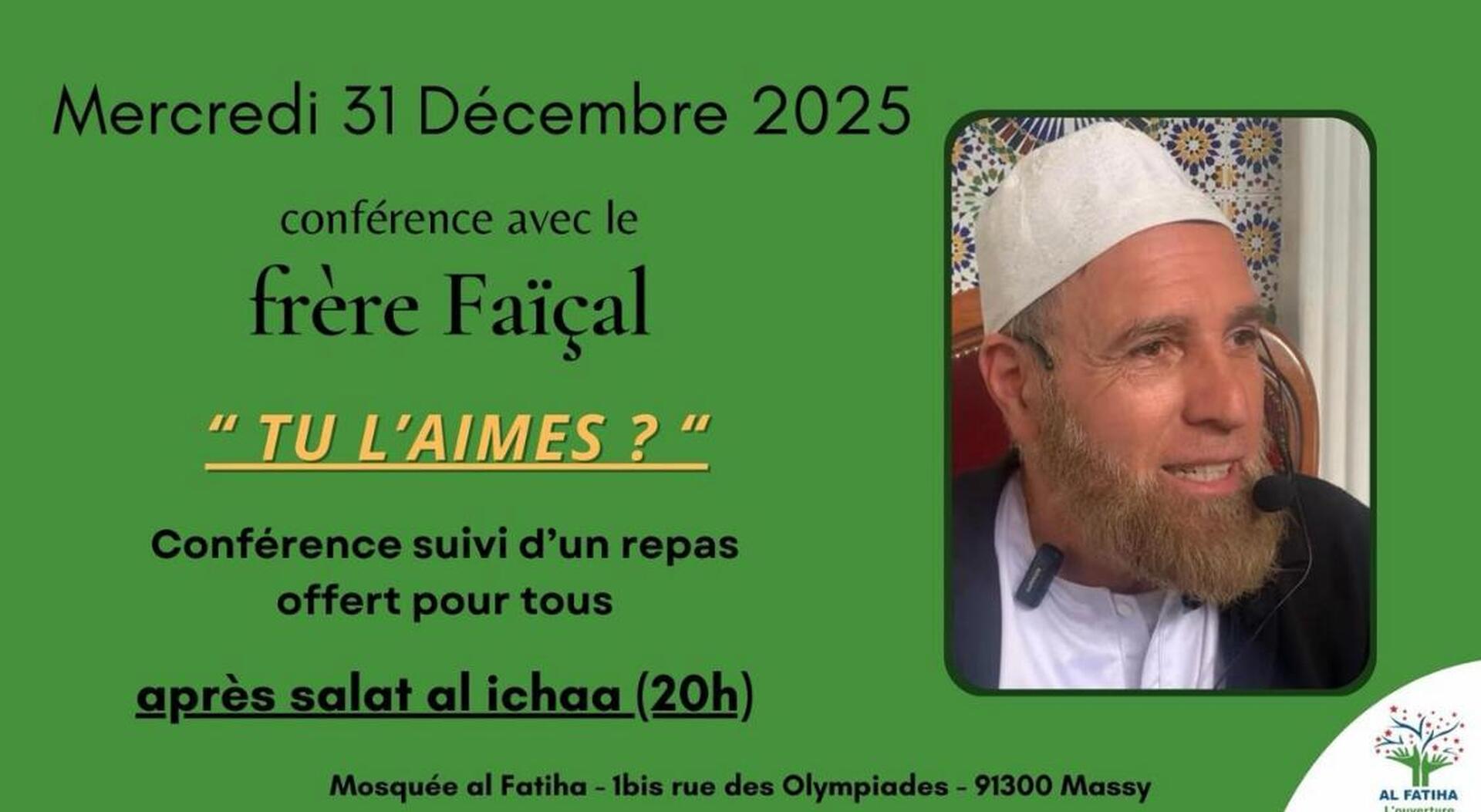 Conférence Mercredi 31/12 après Ichaa