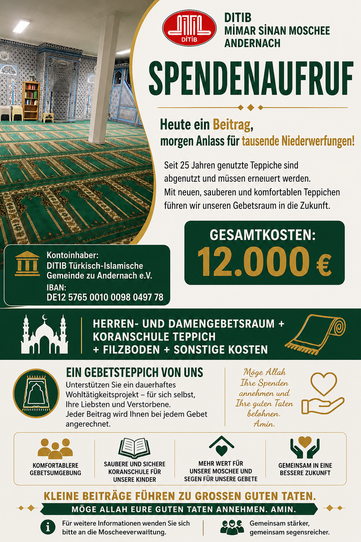 Spende für neuen Teppich