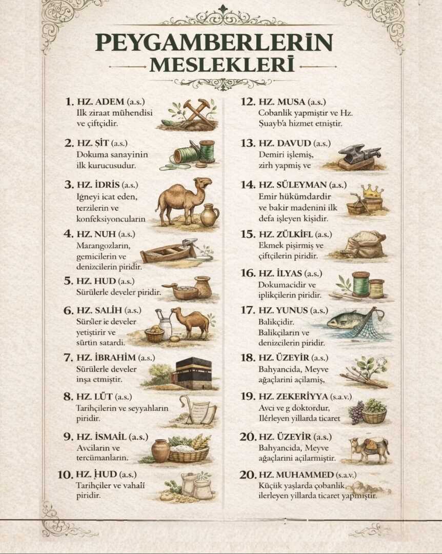 PEYGAMBER MESLEKLERİ