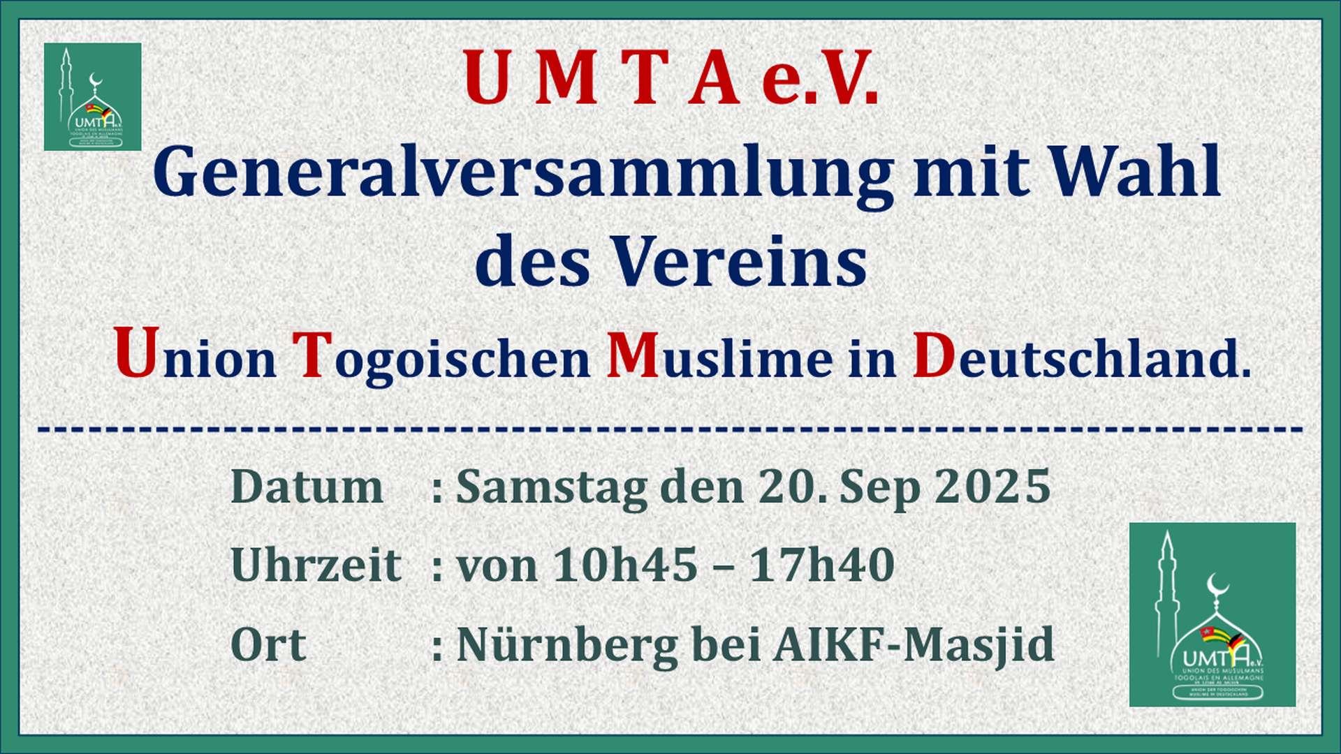 UMTA e.V. G-Versammlung 2025