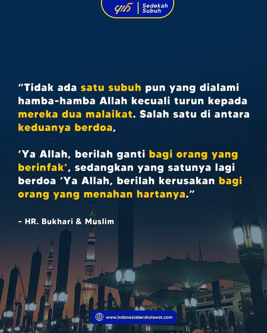 Keutamaan Sedekah Shubuh