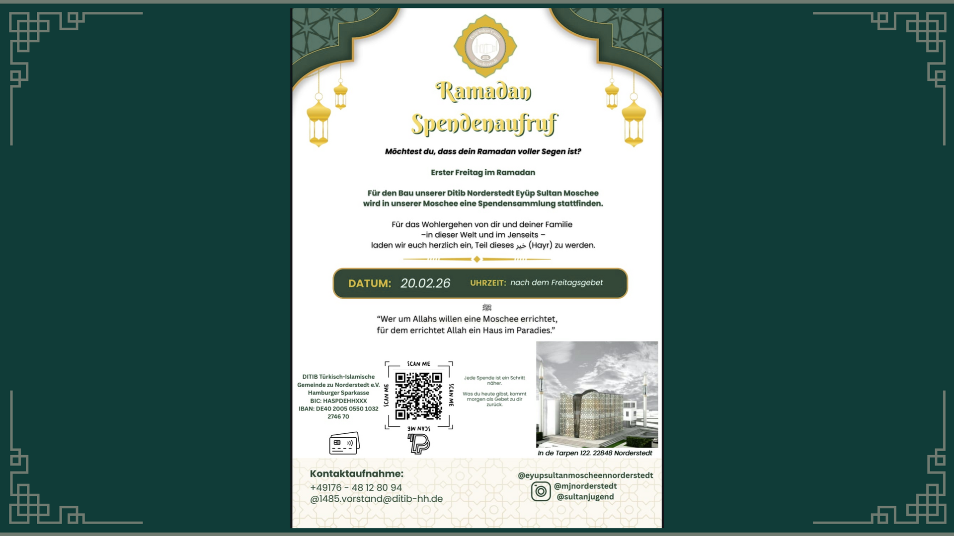 Ramadan Spendenaufruf