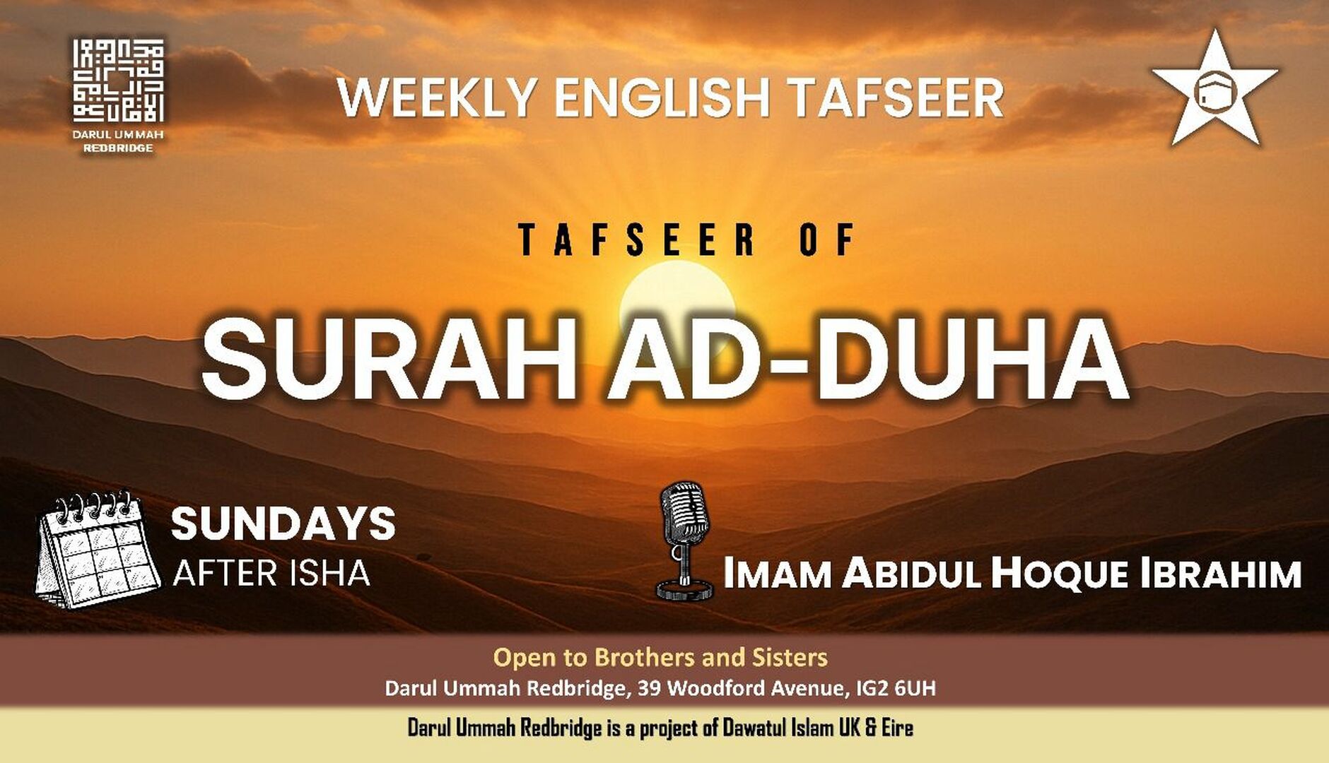 English Quran Tafseer - Sundays