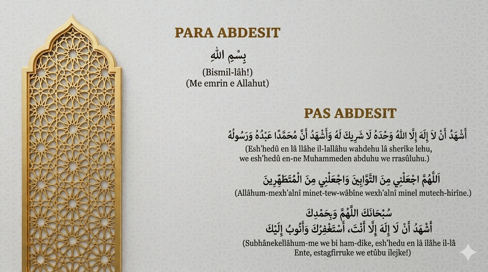 DUA - PARA/PAS ABDESIT