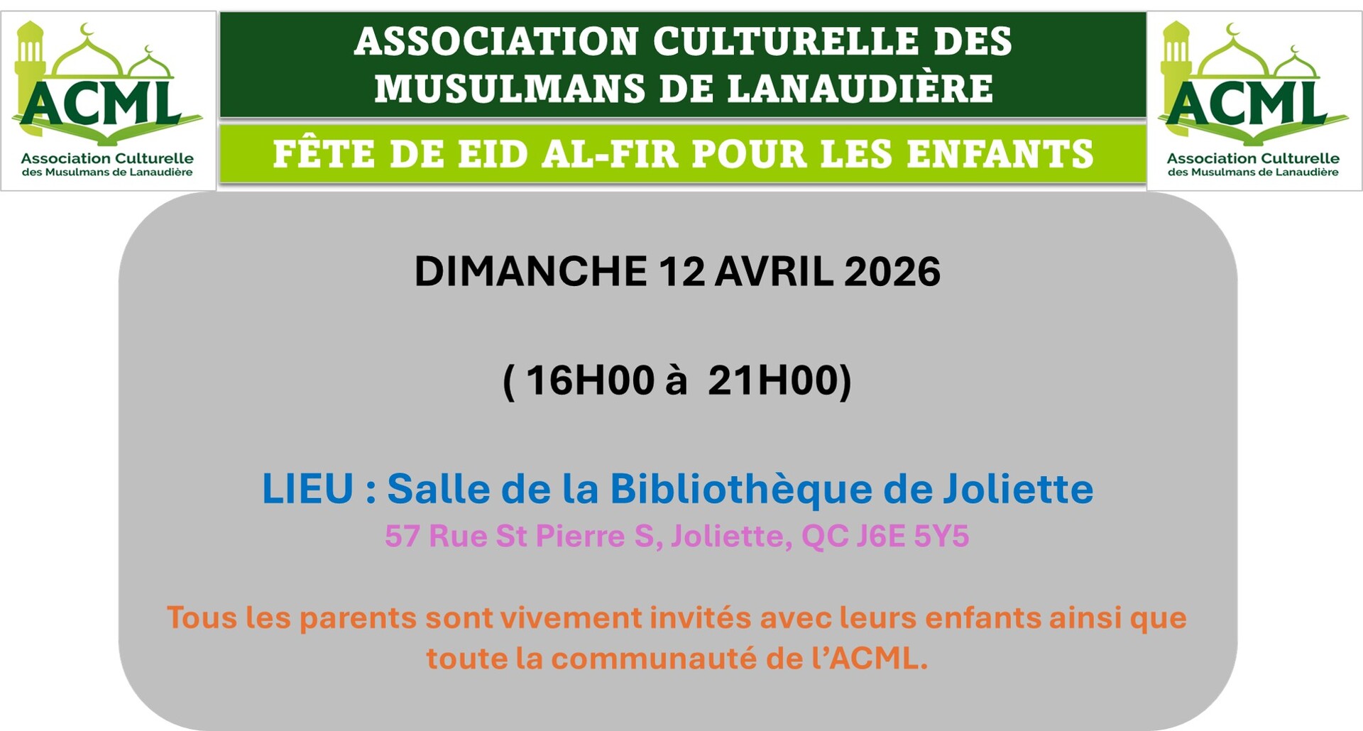 FÊTE POUR LES ENFNATS