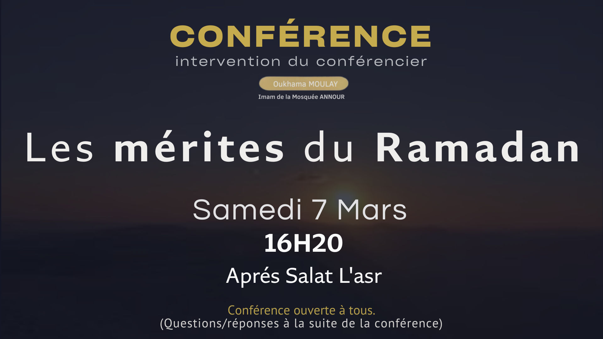 Conference Oukhama MOULAY