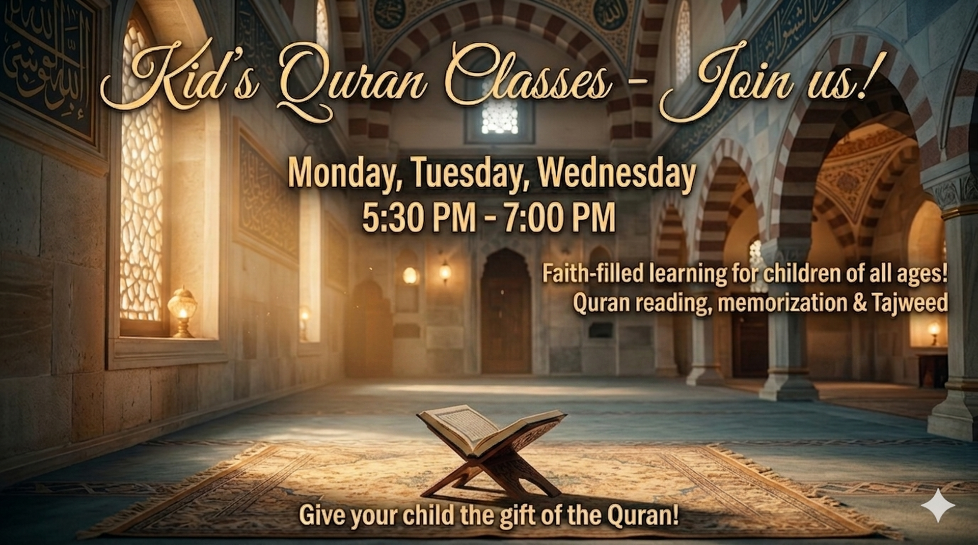 Kid's Quran Classes - Join us!