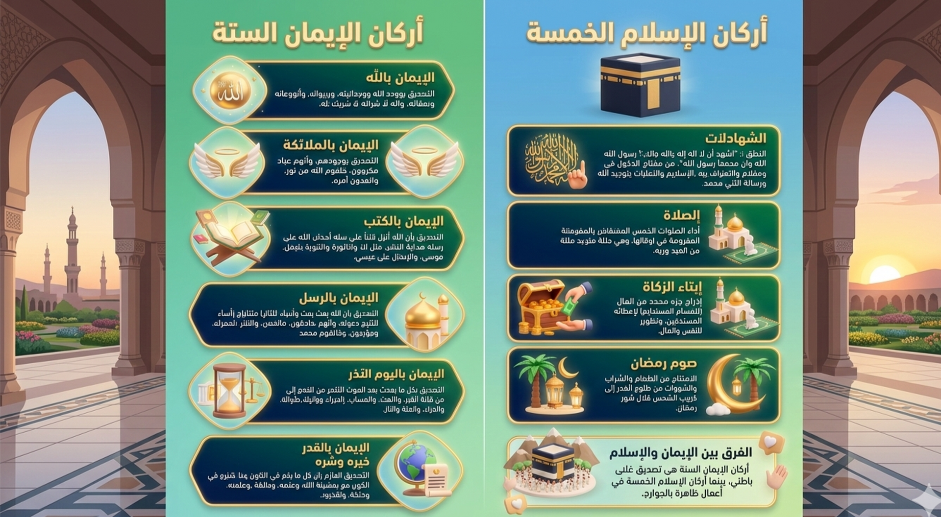 أركان الإسلام و الإيمان