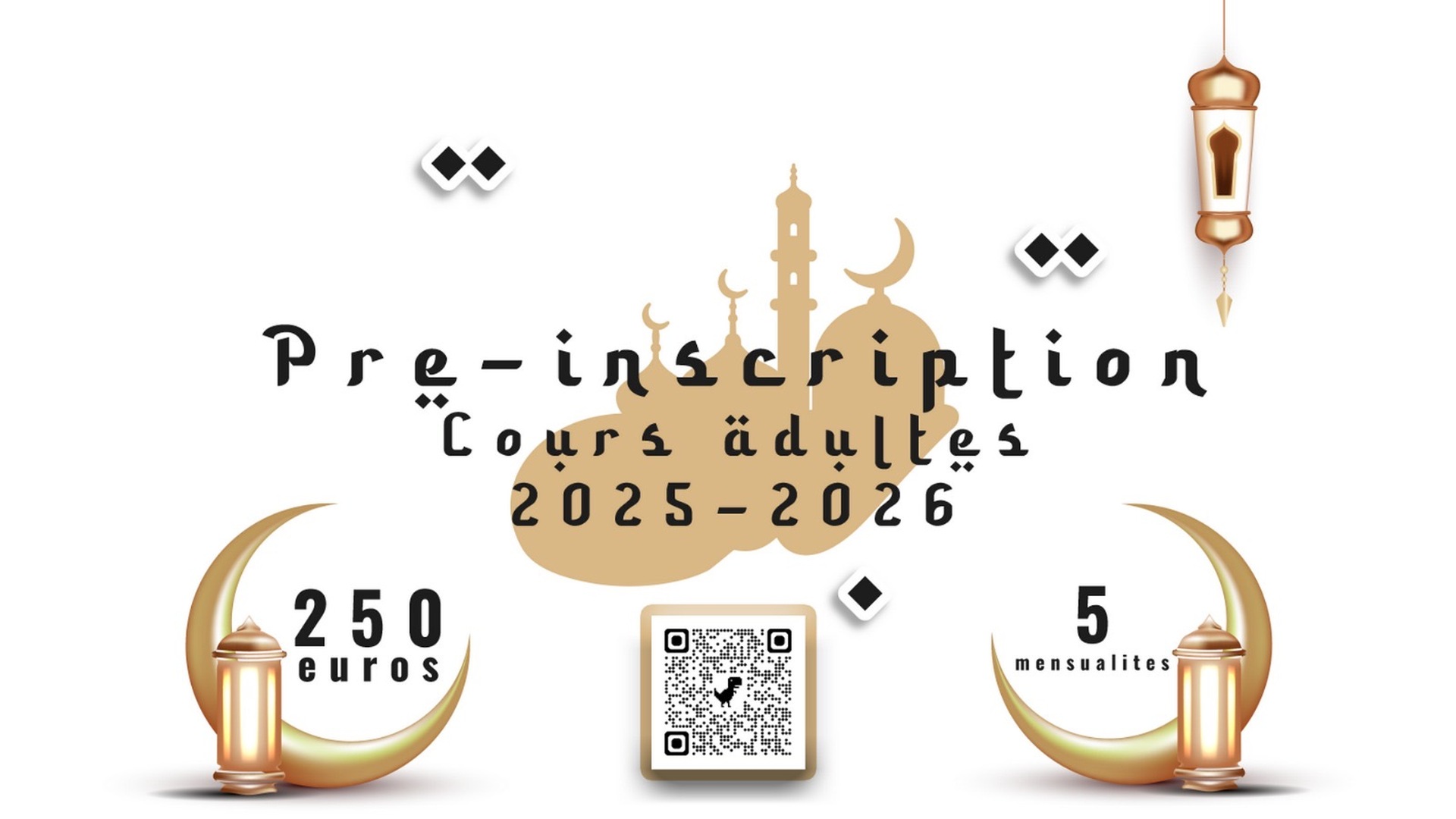 Pré-inscription cours Adulte
