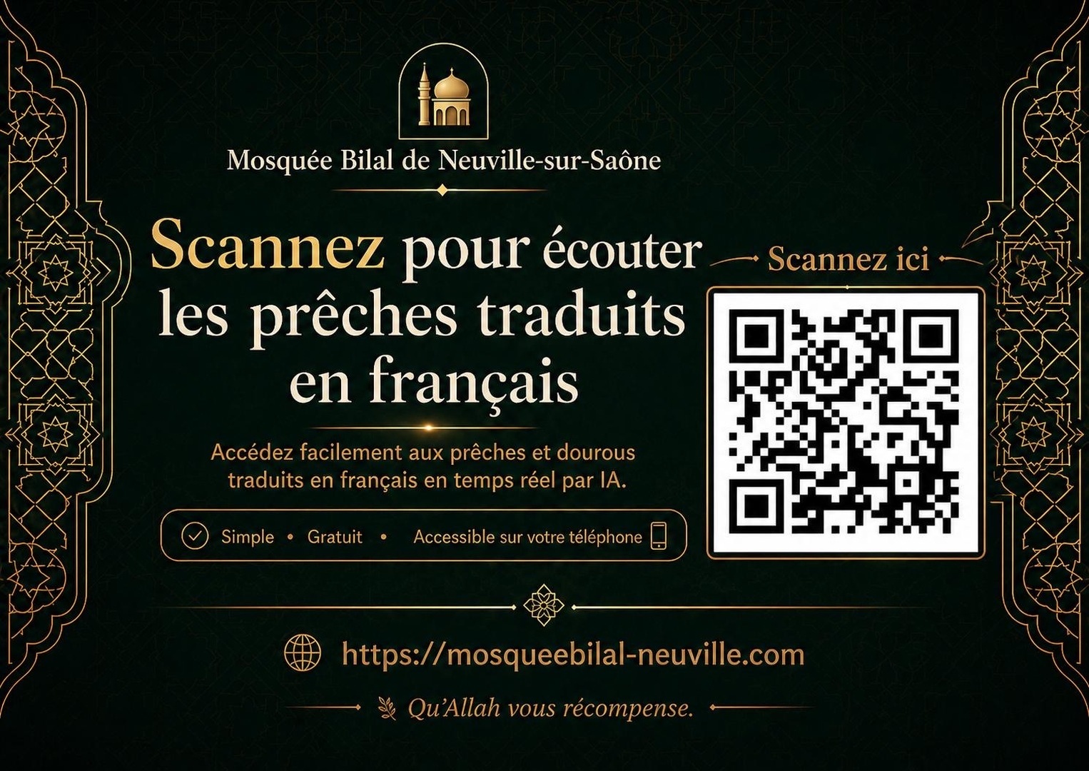 Lien traduction preche du vendredi