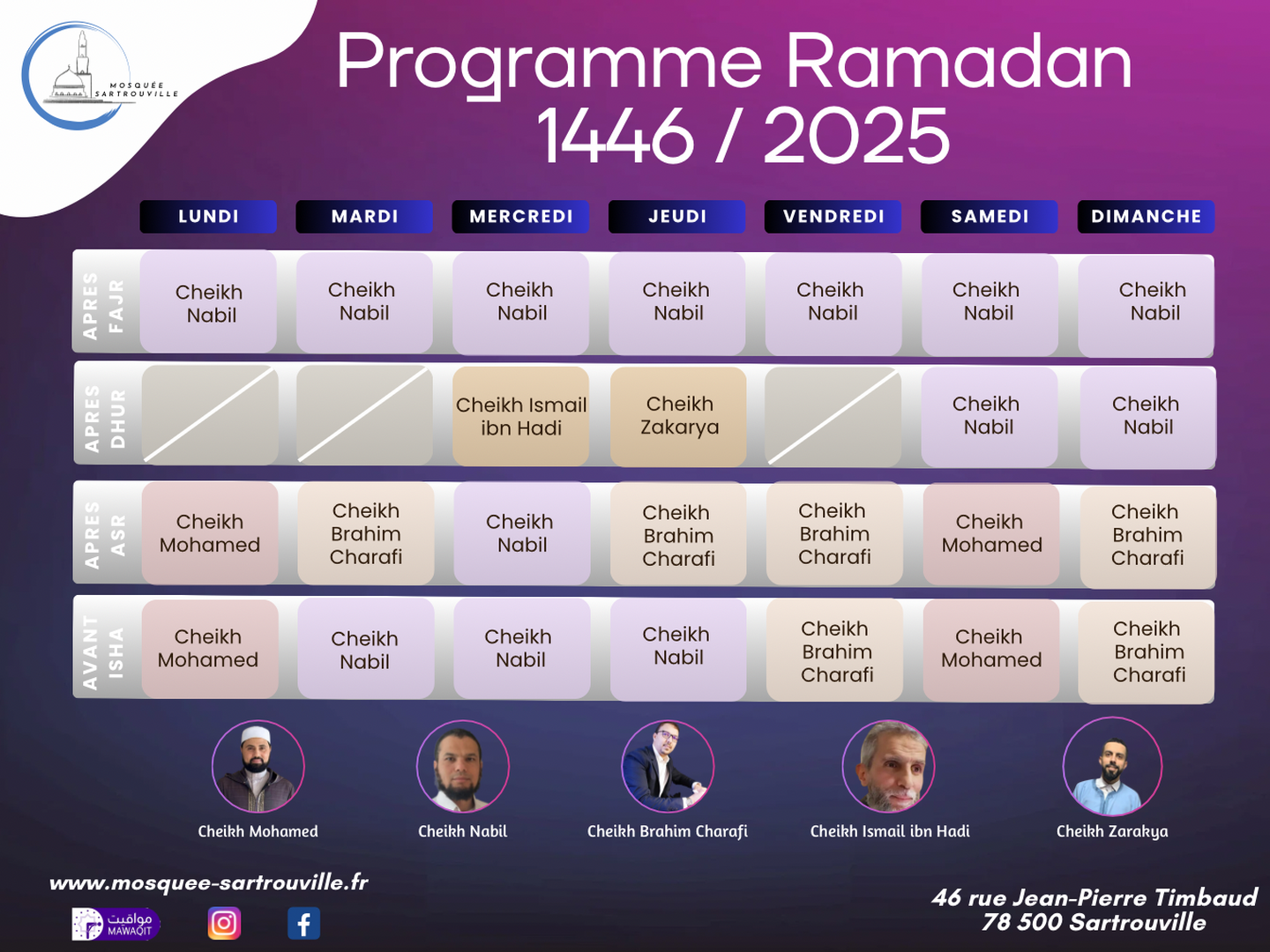 Nouveau - programme spirituel ramadan