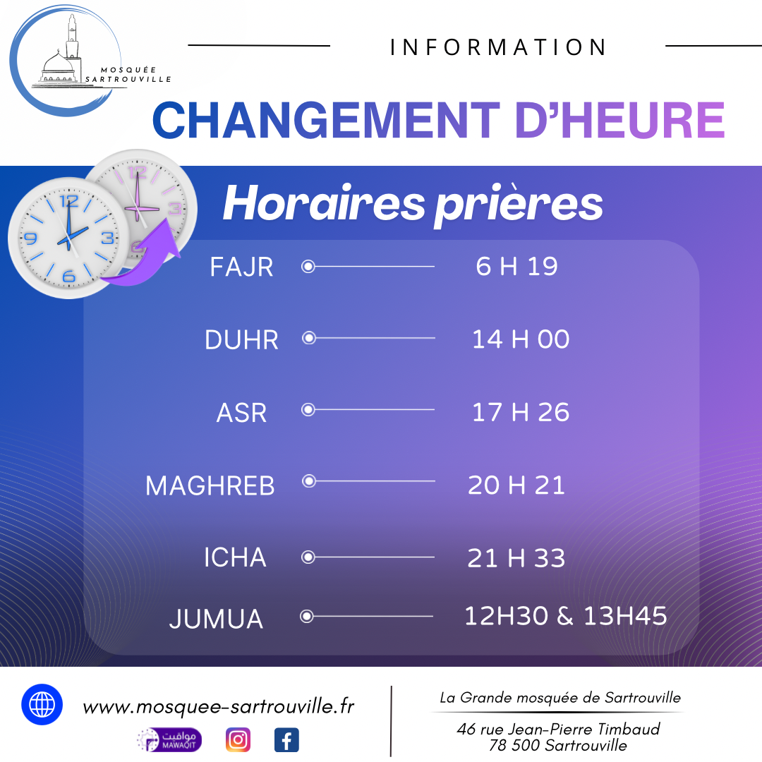 Passage heure d'été