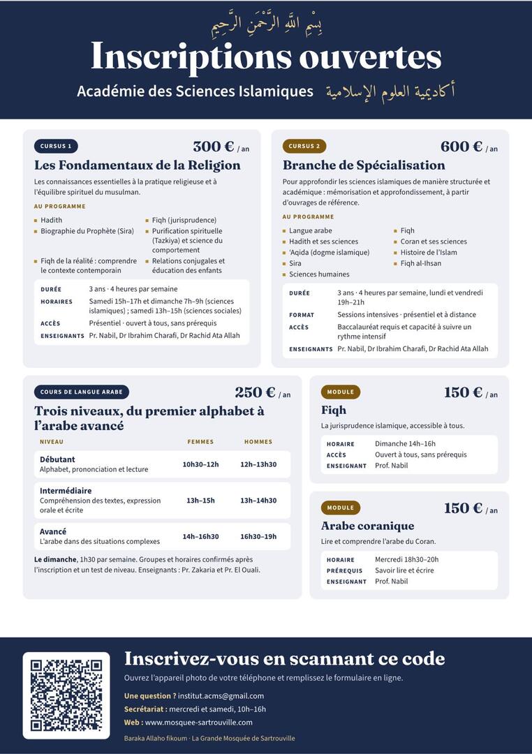 Info Inscription - Académie des sciences
