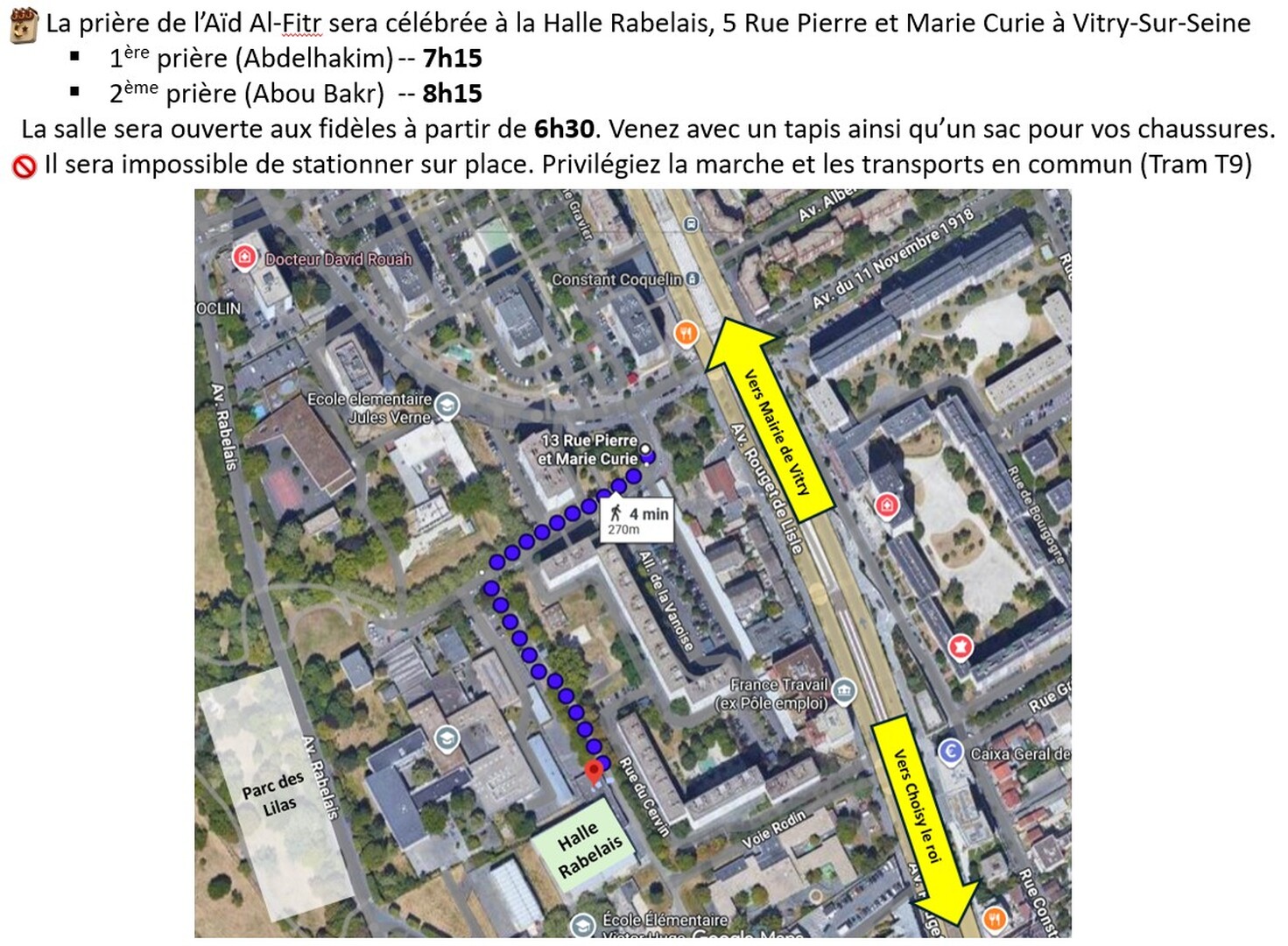 Lieu de célébration de Salât Aïd Al-Fitr