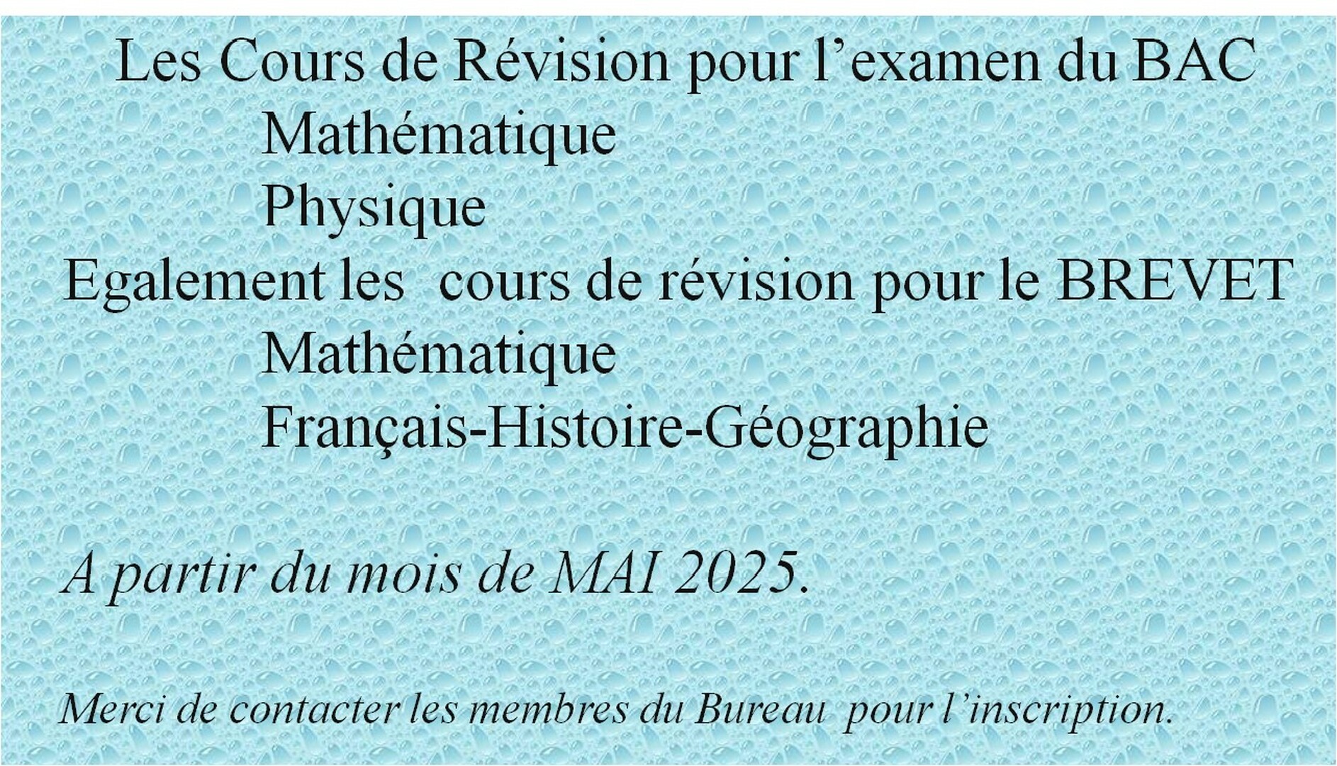 cours de Révision