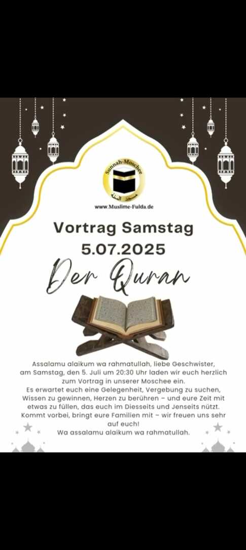 Vortrag für alle am Samstag, 05.07.!