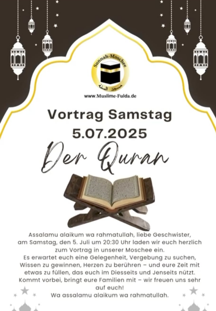 Vortrag am Samstag! - DER QURAN -