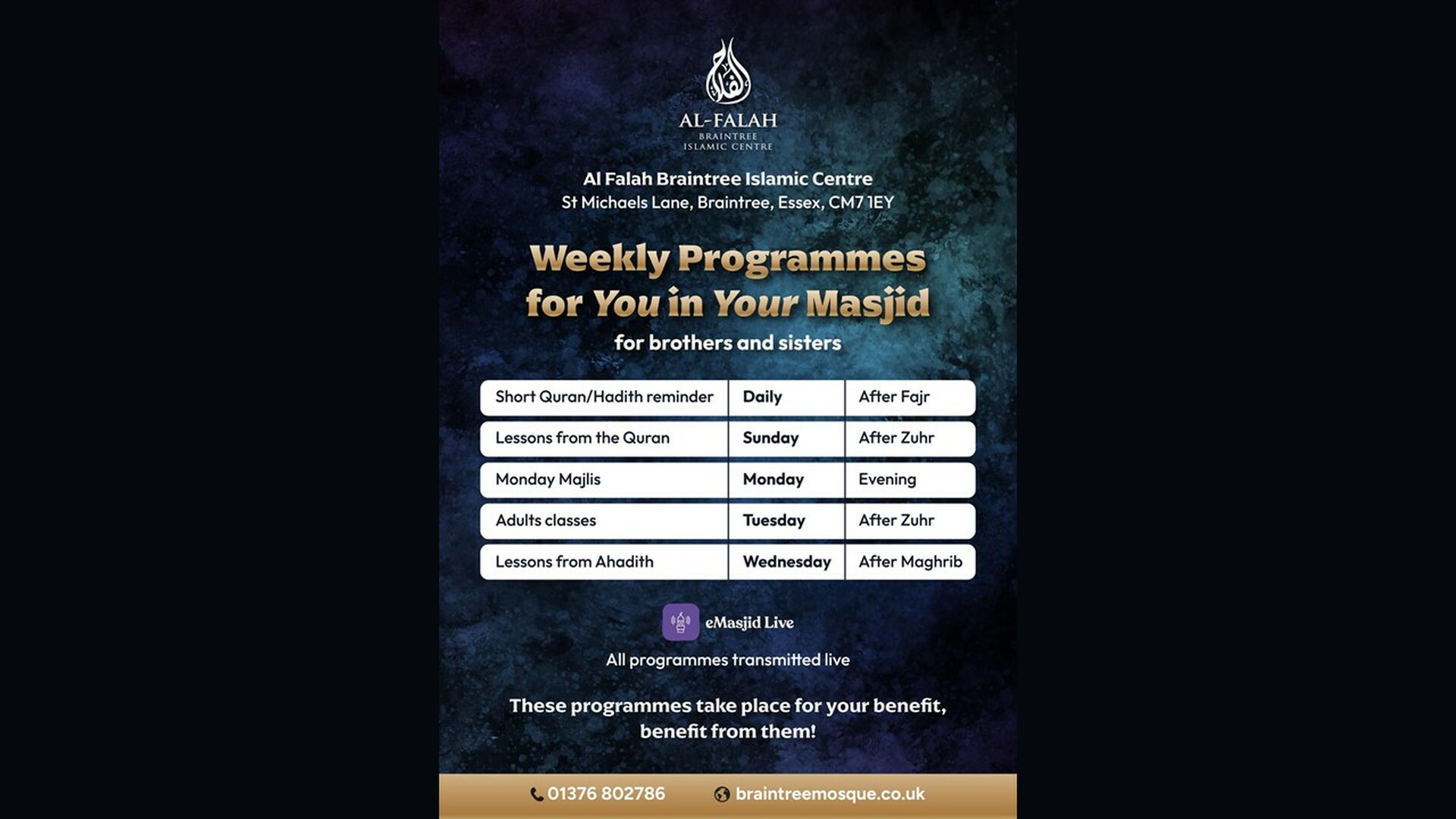 Weekly program