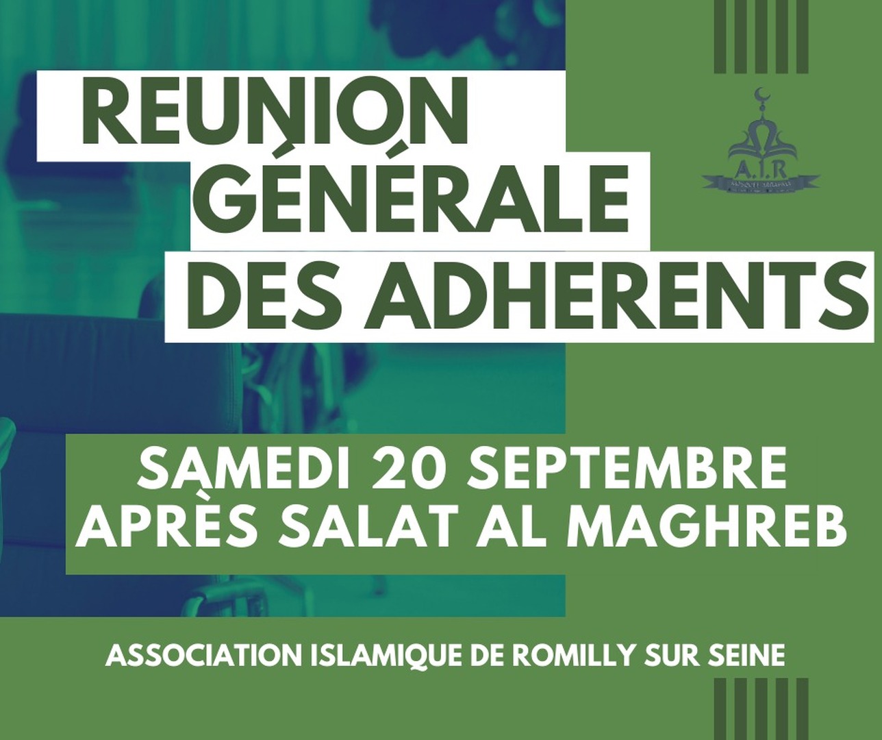 Réunion général pour les adhérents