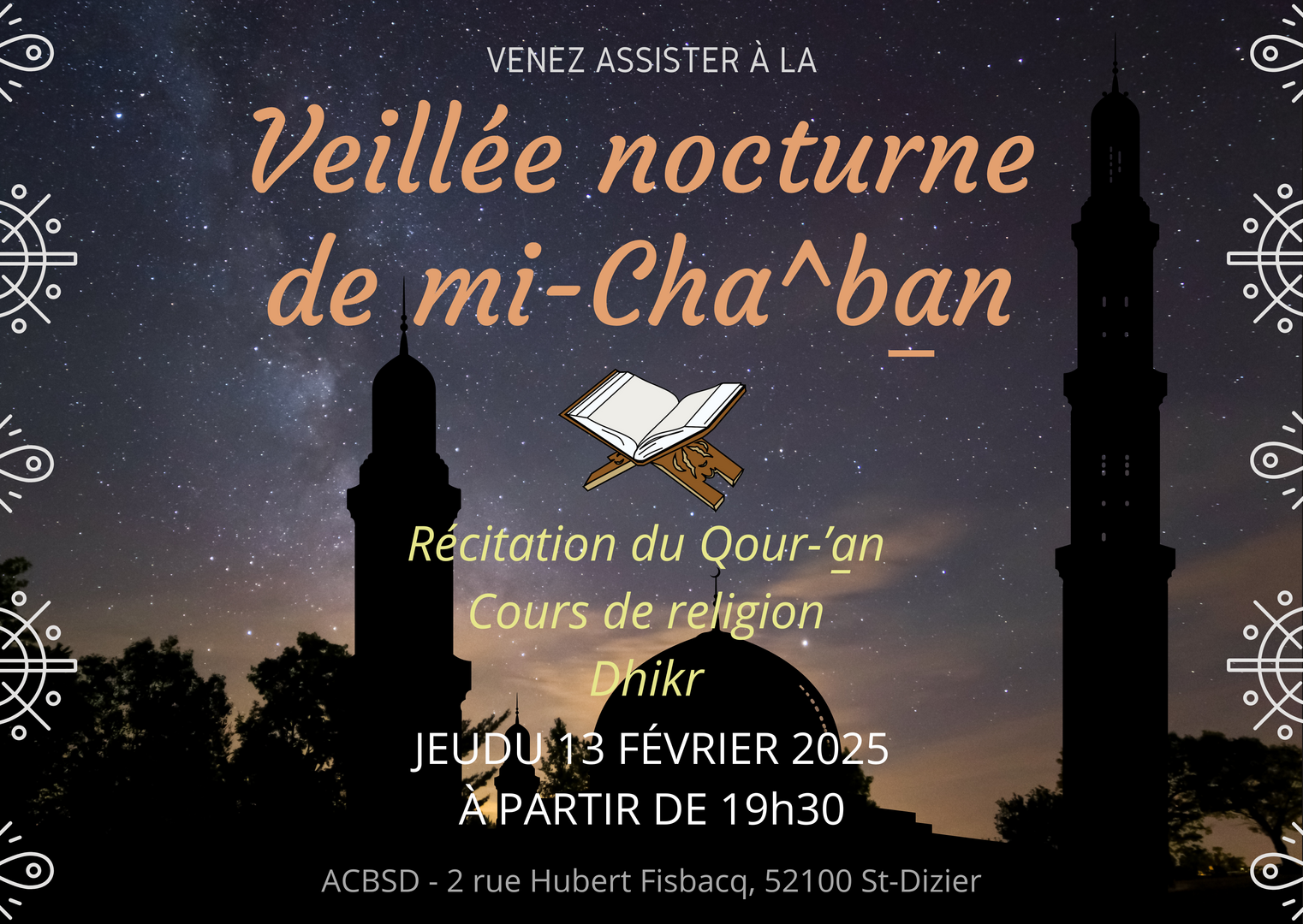 Veillée nocturne mi-Cha^ban