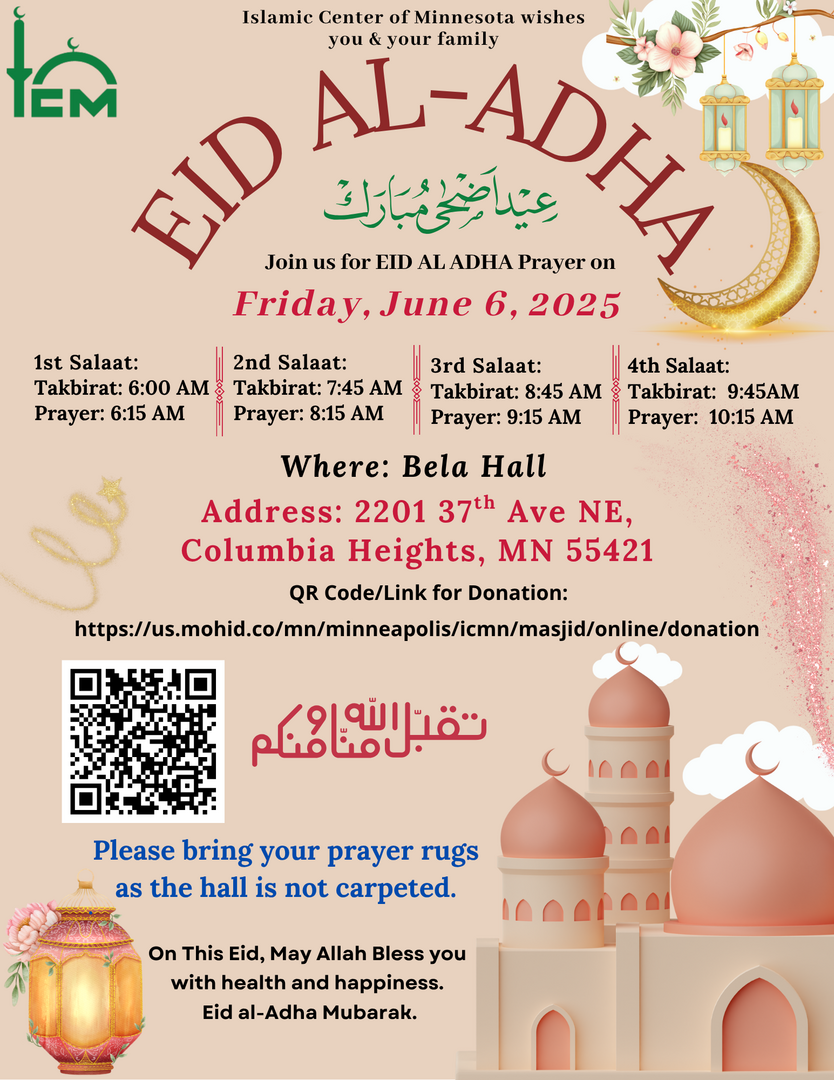 EID AL-ADHA Prayer Timings