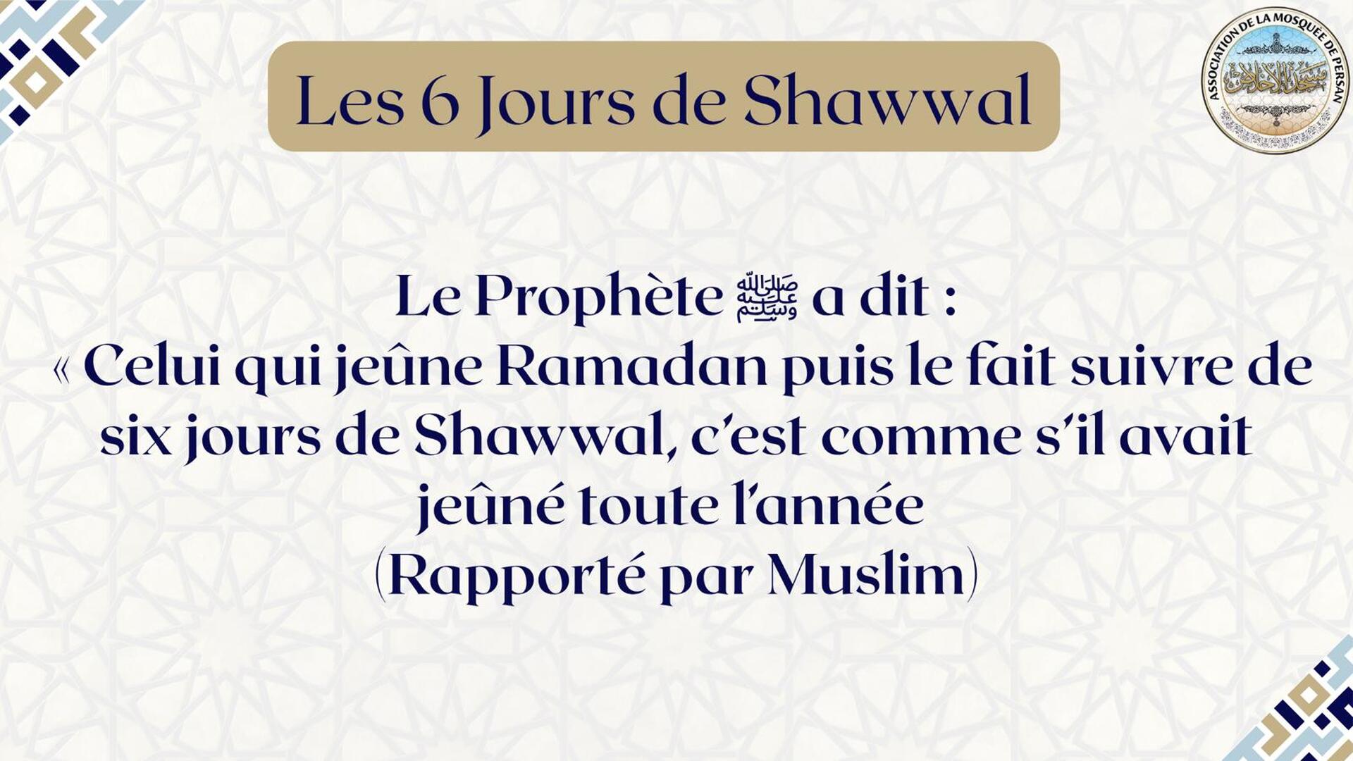 6 jours de Shawwal
