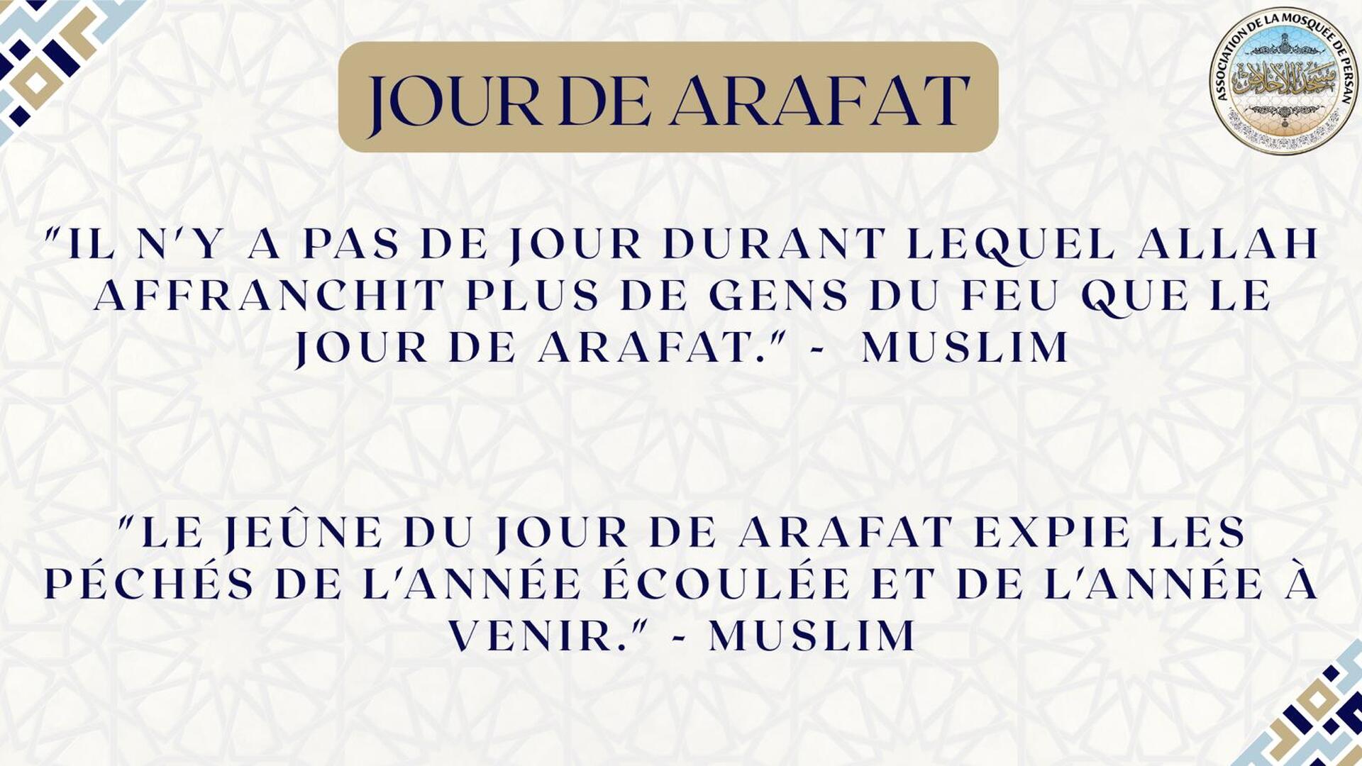 Jeûne du jour de ARAFAT