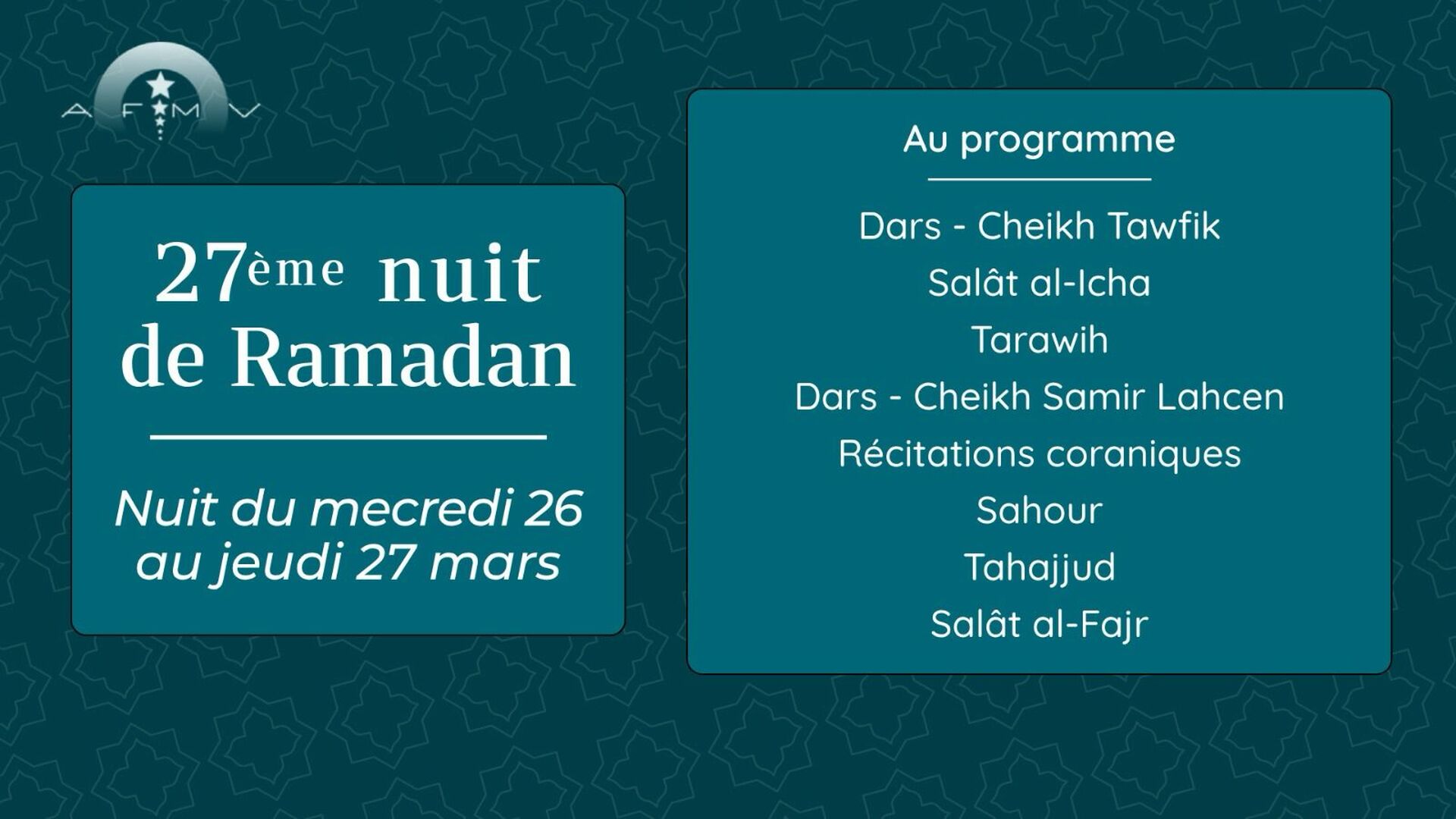 Nuit du 26 Ramadan