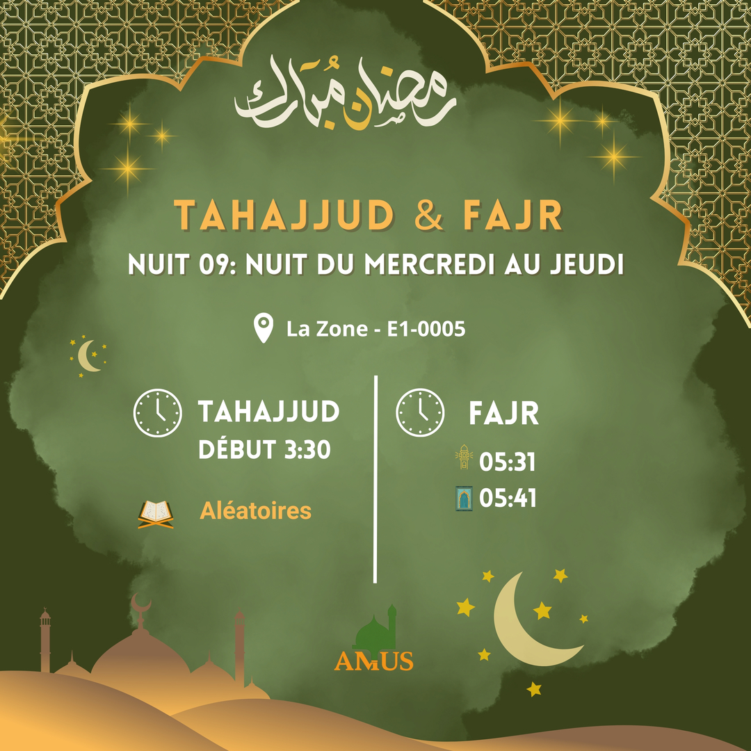 Tahajud & Sahour - Night 9.