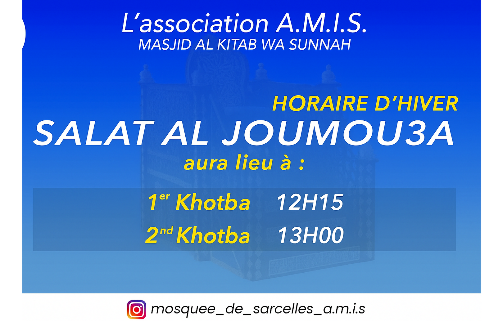 Horaires de Jumuah