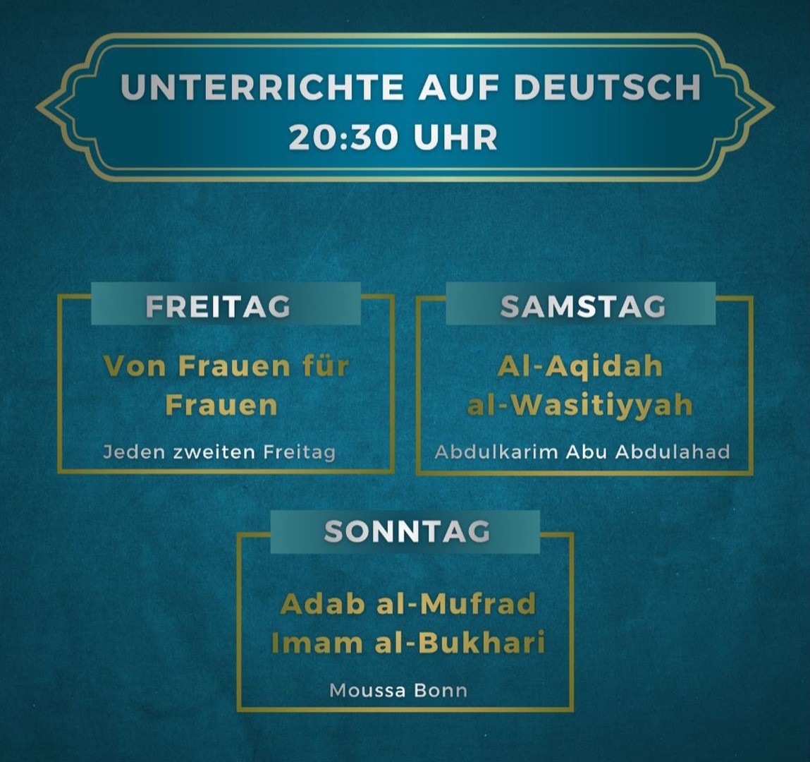 Unterrichte auf Deutsch