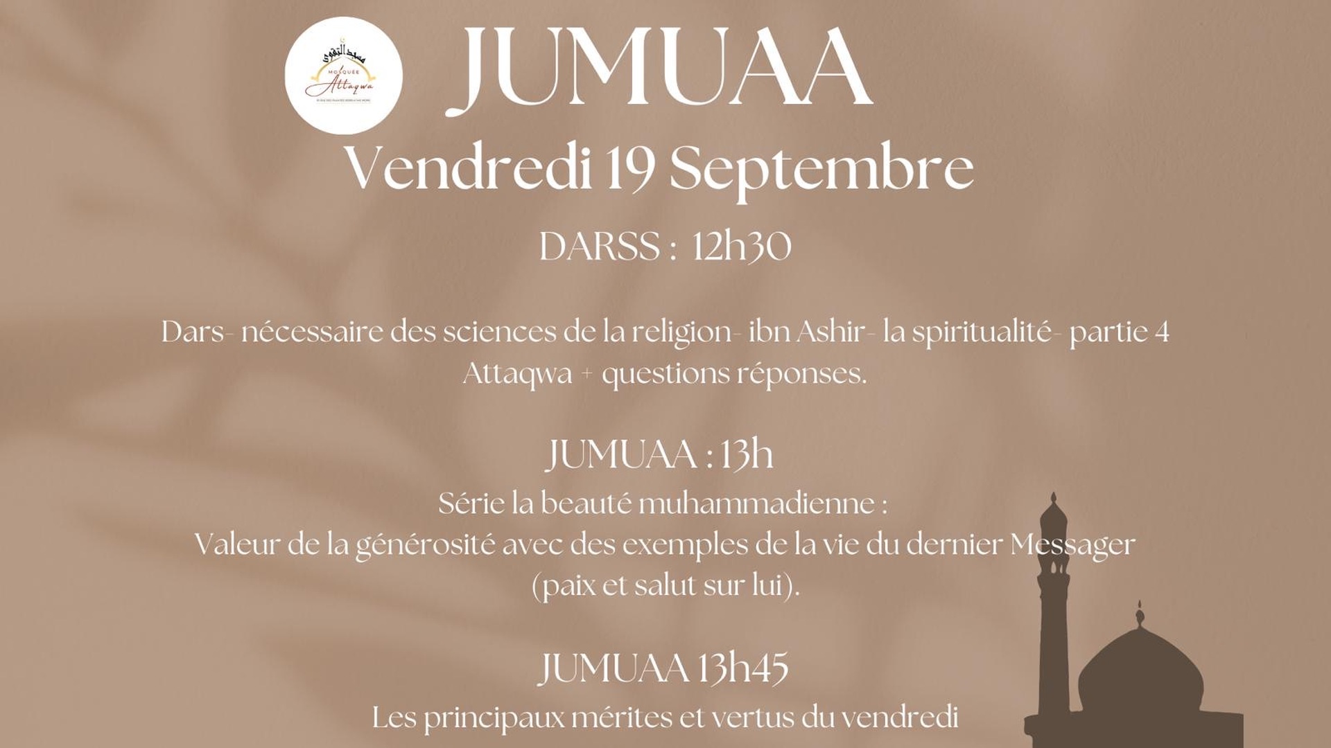 Prière de joumouaa