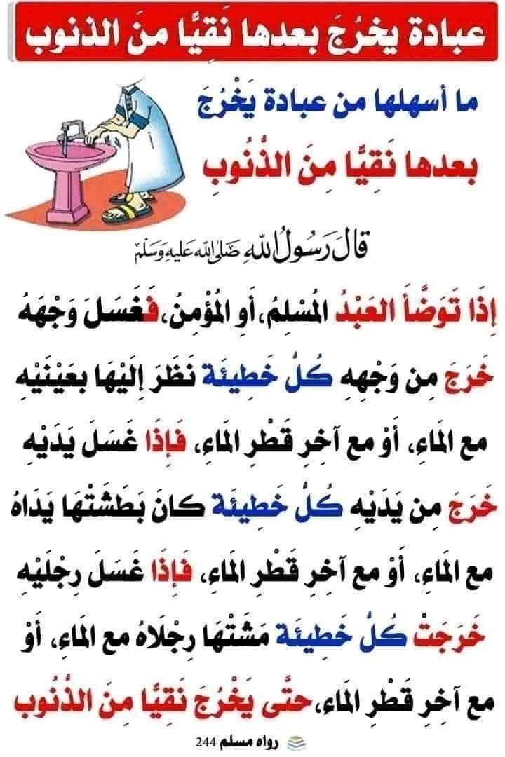 اجر الوضوء