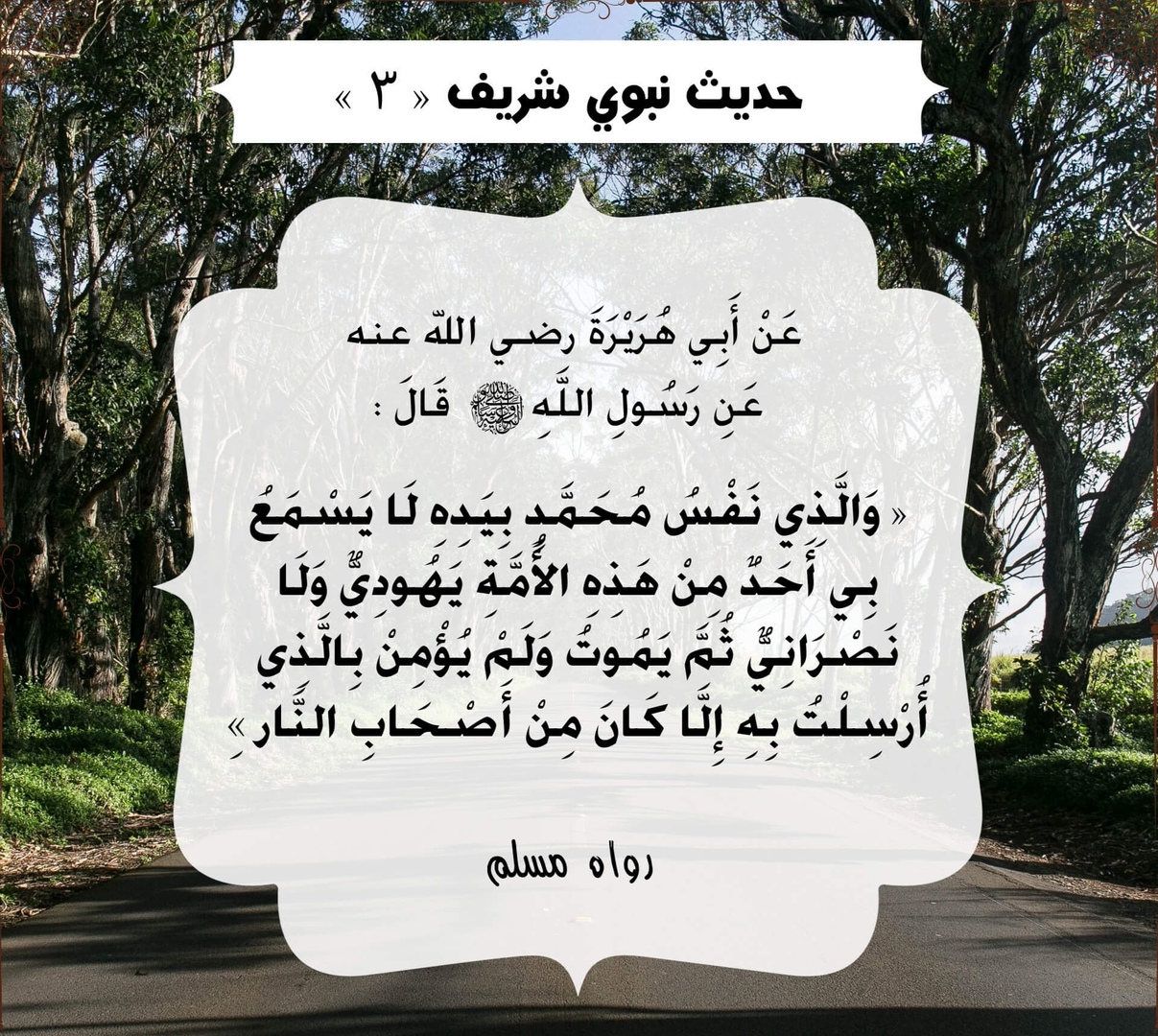 أحاديث الرسول صلى الله عليه وسلم