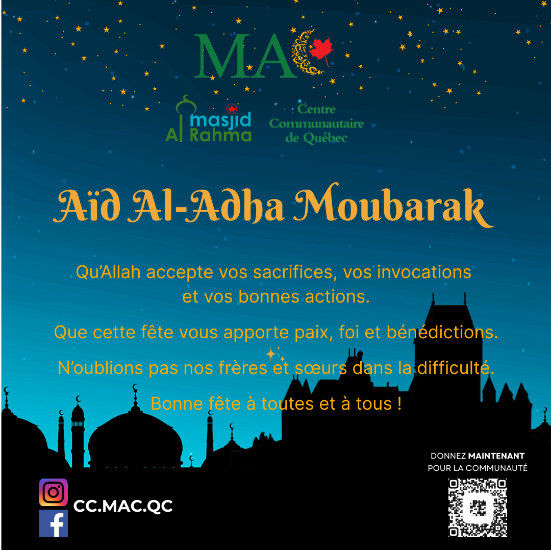 Aïd Al-Adha Mubarak
