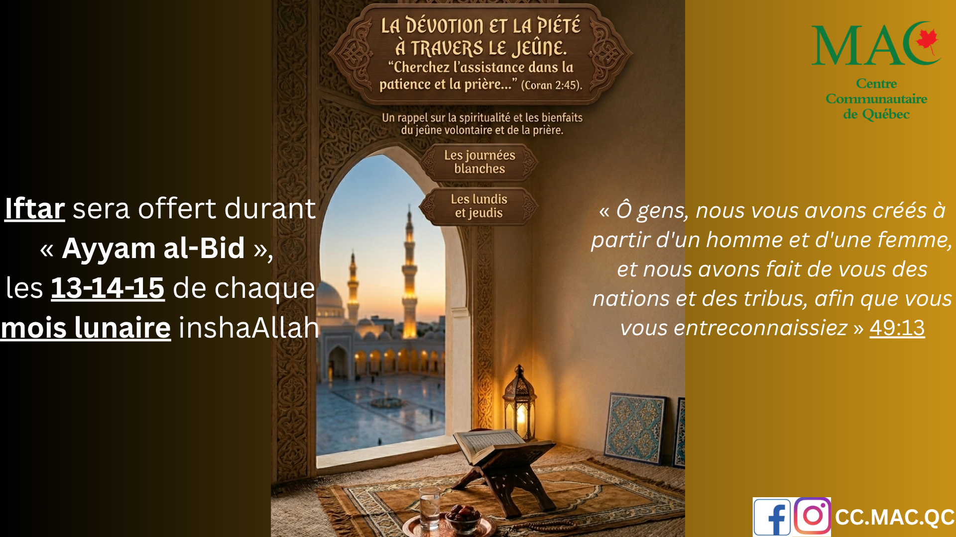 IFTAR - Ayyam al-Bid