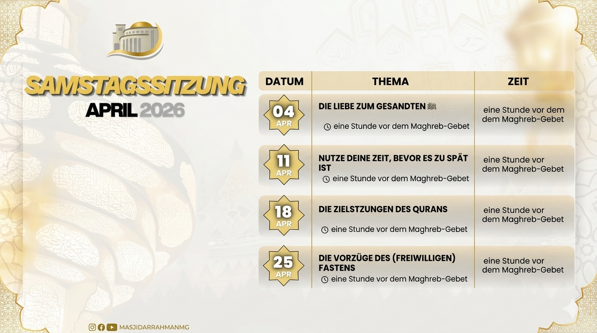 Samstagssitzung April 26