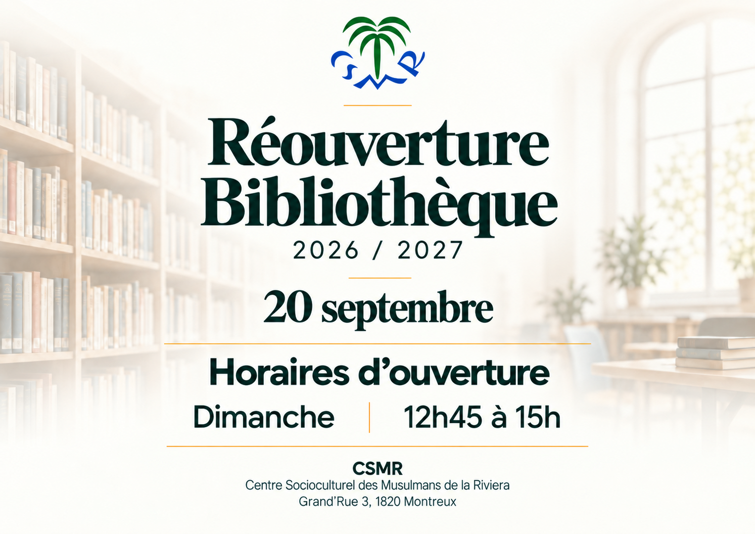 Réouverture Bibliothèque