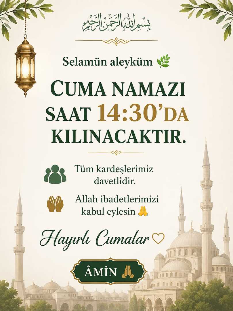Jummah prayer/Cuma saati