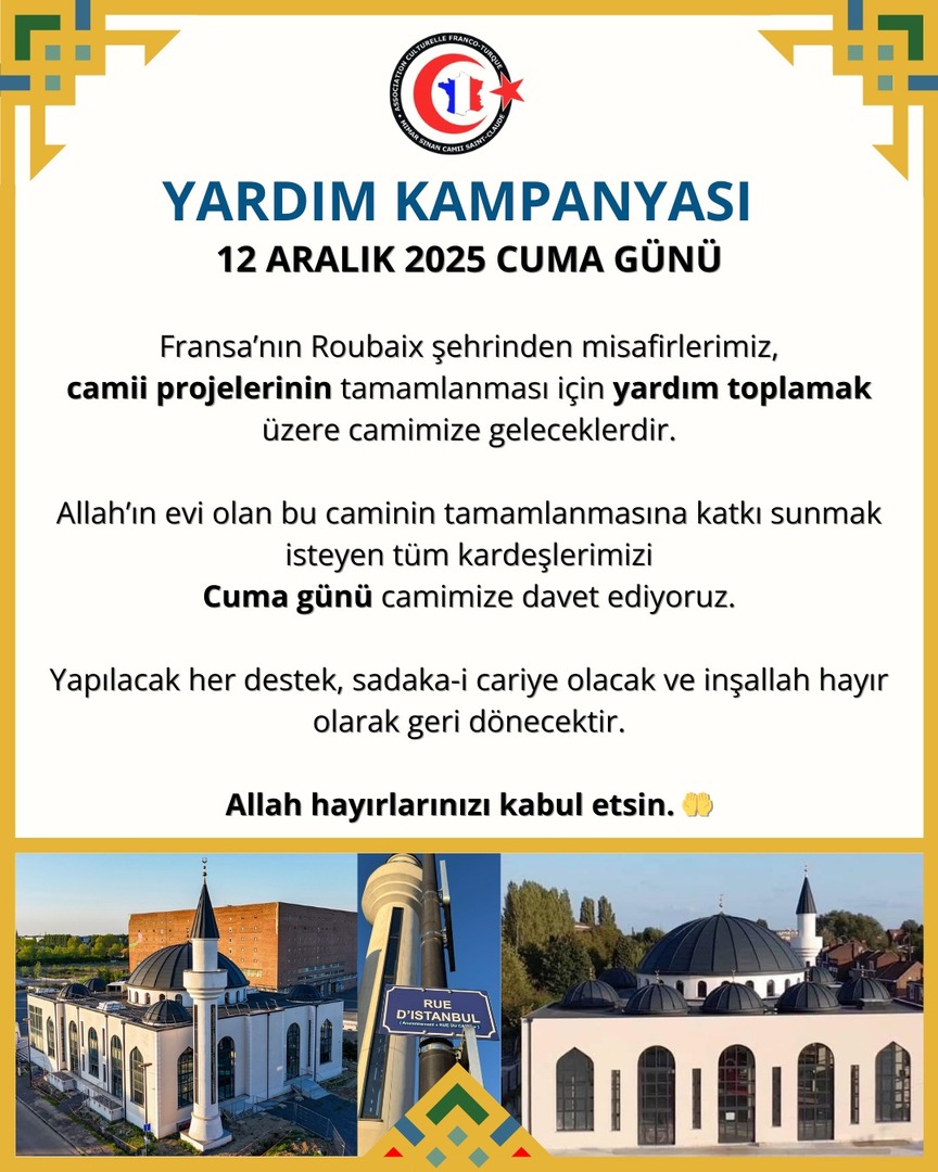 YARDIMLAŞMA - ROUBAIX CAMII