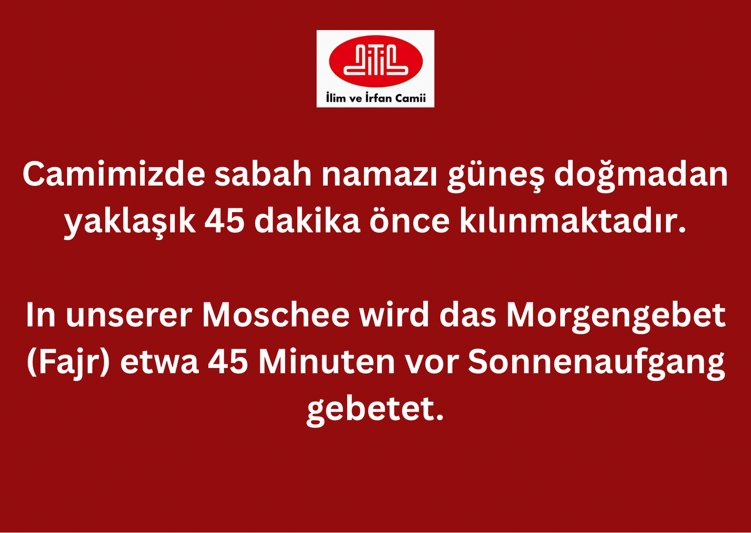 Morgengebet / Sabahnamazi